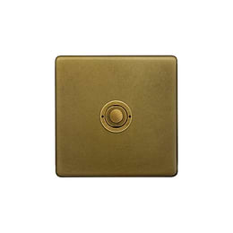 Soho Lighting Old Brass 1 Gang 6A 2 Way Push Button Switch