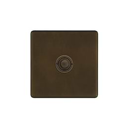 Soho Lighting Vintage Brass 1 Gang 6A 2 Way Push Button Switch