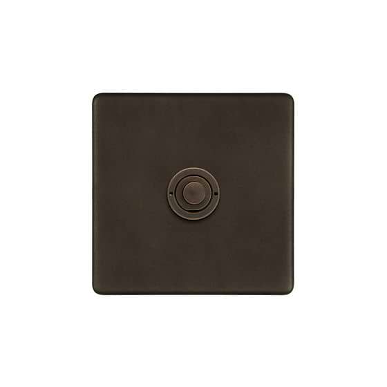 Soho Lighting Vintage Brass 1 Gang 6A 2 Way Push Button Switch