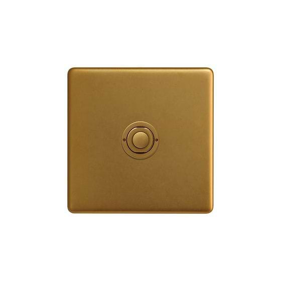 Soho Lighting Antique Gold 1 Gang 6A 2 Way Retractive Push Button Switch