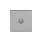Soho Lighting Brushed Chrome 1 Gang 6A 2 Way Retractive Push Button Switch