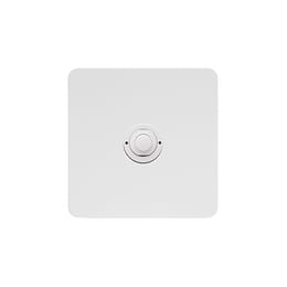 Soho Lighting White Metal 1 Gang 6A 2 Way Retractive Push Button Switch