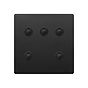 Soho Lighting Matt Black 5 Gang 6A 2 Way Retractive Push Button Switch