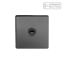 Soho Lighting Black Nickel 1 Gang 6A Push Button Dimmer Switch