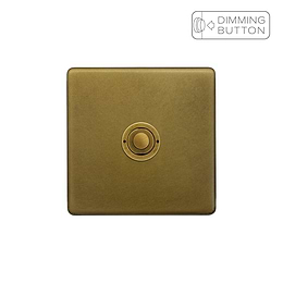 Soho Lighting Old Brass 1 Gang 6A Push Button Dimmer Switch