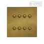 Soho Lighting Old Brass 8 Gang 6A Push Button Dimmer Switch