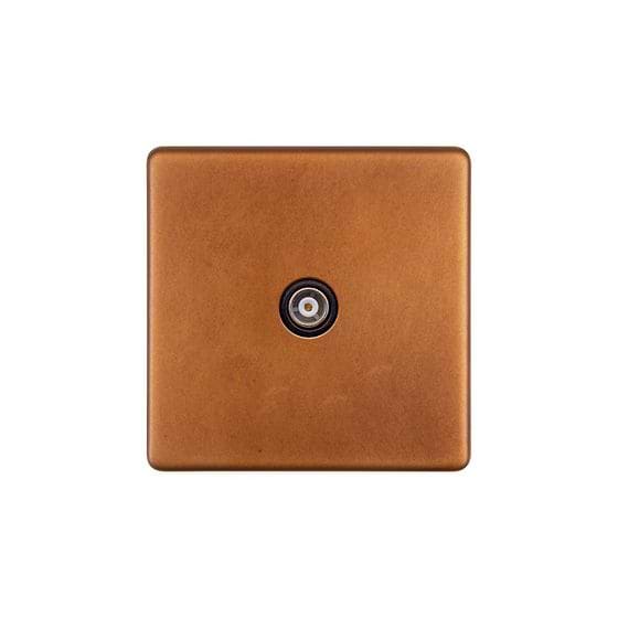 The Chiswick Collection Antique Copper 1 Gang Co Axial TV Aerial and Satelite Socket
