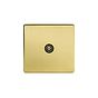 The Savoy Collection Brushed Brass TV Coaxial Aerial Socket Black Ins Screwless