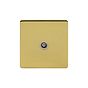 The Savoy Collection Brushed Brass 1 Gang TV Aerial Socket Wht Ins Screwless