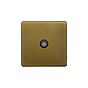 The Belgravia Collection Old Brass 1 Gang Co-Axial TV Aerial / Satellite Socket