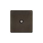 The Westminster Collection Vintage Brass 1 Gang Co-Axial TV Aerial / Satellite Socket