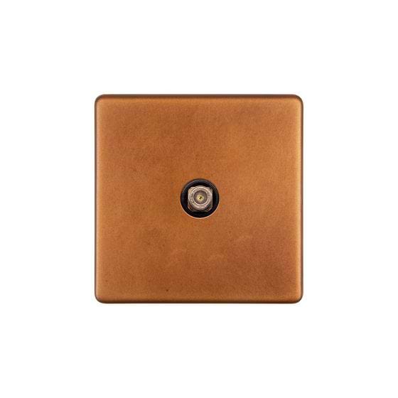 The Chiswick Collection Antique Copper 1 Gang Satellite Socket