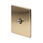 The Savoy Collection Brushed Brass 1 Gang Satellite Socket Black Insert Screwless