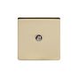 Soho Lighting Brushed Brass 1 Gang Satellite Socket Wht Ins Screwless