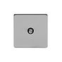 Soho Lighting Brushed Chrome 1 Gang Satellite Socket Blk Ins Screwless