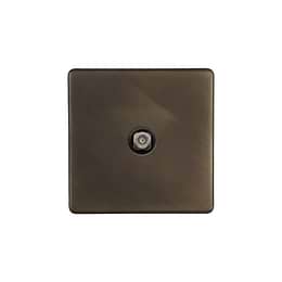The Westminster Collection Vintage Brass 1 Gang Satellite Socket