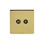 The Savoy Collection Brushed Brass TV+ Satellite Socket Black Insert Screwless