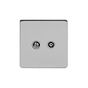 The Lombard Collection Brushed Chrome TV And  Satellite Socket Wht Ins Screwless