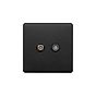 The Camden Collection Matt Black TV& Satellite Socket Screwless