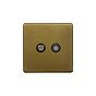 The Belgravia Collection Old Brass TV And Satellite Socket