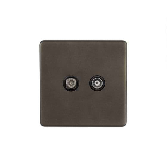 The Westminster Collection Vintage Brass TV And Satellite Socket