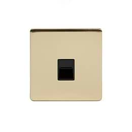Soho Lighting Brushed Brass 1 Gang Tel Master Socket