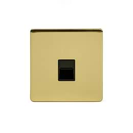 Soho Lighting Brushed Brass 1 Gang Tel Master Socket