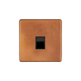 Antique Copper Telephone Secondary Socket