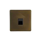 The Westminster Collection Vintage Brass 1 Gang Telephone Secondary (Slave) Socket,BT