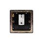 The Charterhouse Collection 1 Gang Data Socket RJ45 Ethernet Cat5/Cat6 Blk Ins Screwless Antique Brass