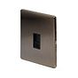 The Charterhouse Collection 1 Gang Data Socket RJ45 Ethernet Cat5/Cat6 Blk Ins Screwless Antique Brass