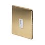 The Savoy Collection Brushed Brass 1 Gang Data Socket RJ45 Ethernet Cat5/Cat6 Wht Ins Screwless