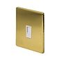 The Savoy Collection Brushed Brass 1 Gang Data Socket RJ45 Ethernet Cat5/Cat6 Wht Ins Screwless