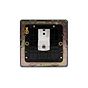 The Connaught Collection Black Nickel 1 Gang Data Socket RJ45 Ethernet Cat5/cat6 Blk Ins Screwless