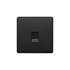 The Camden Collection Matt Black 1 Gang Data Socket RJ45 Ethernet Cat5/6 Screwless
