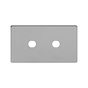 The Lombard Collection Brushed Chrome 2 Gang (Lg Plt) CM Circular Module Grid Switch Plate