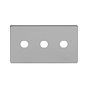 The Lombard Collection Brushed Chrome 3 Gang CM Circular Module Grid Switch Plate