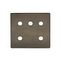 The Charterhouse Collection Antique Brass 5 Gang CM Circular Module Grid Switch Plate