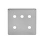 The Lombard Collection Brushed Chrome 5 Gang CM Circular Module Grid Switch Plate