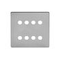 The Lombard Collection Brushed Chrome 8 Gang CM Circular Module Grid Switch Plate