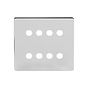 The Finsbury Collection Polished Chrome 8 Gang CM Circular Module Grid Switch Plate