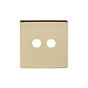 Soho Lighting Brushed Brass 2 Gang Toggle Plates  Screwless