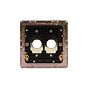 The Savoy Collection Brushed Brass 2 Gang LT3 Toggle Plate ONLY