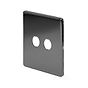 The Connaught Collection Black Nickel 2 Gang LT3 Toggle Plate ONLY