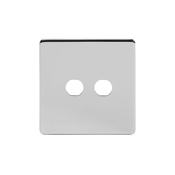 Soho Lighting Polished Chrome 2 Gang Toggle Plate Screwless
