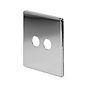 The Finsbury Collection Polished Chrome 2 Gang LT3 Toggle Plate ONLY