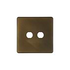 The Westminster Collection Vintage Brass 2 Gang LT3 Toggle Plate ONLY
