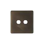 The Westminster Collection Vintage Brass 2 Gang LT3 Toggle Plate ONLY