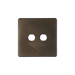 The Westminster Collection Vintage Brass 2 Gang LT3 Toggle Plate ONLY