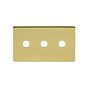 The Savoy Collection Brushed Brass 3 Gang LT3 Toggle Plate ONLY